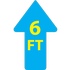 Directional Arrows "6FT" Social Distancing Floor Decals