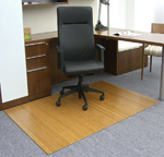 Bamboo Desk Chair Mats - 3/16" Thick
